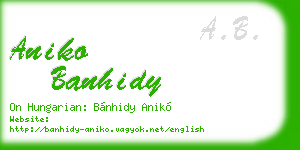 aniko banhidy business card